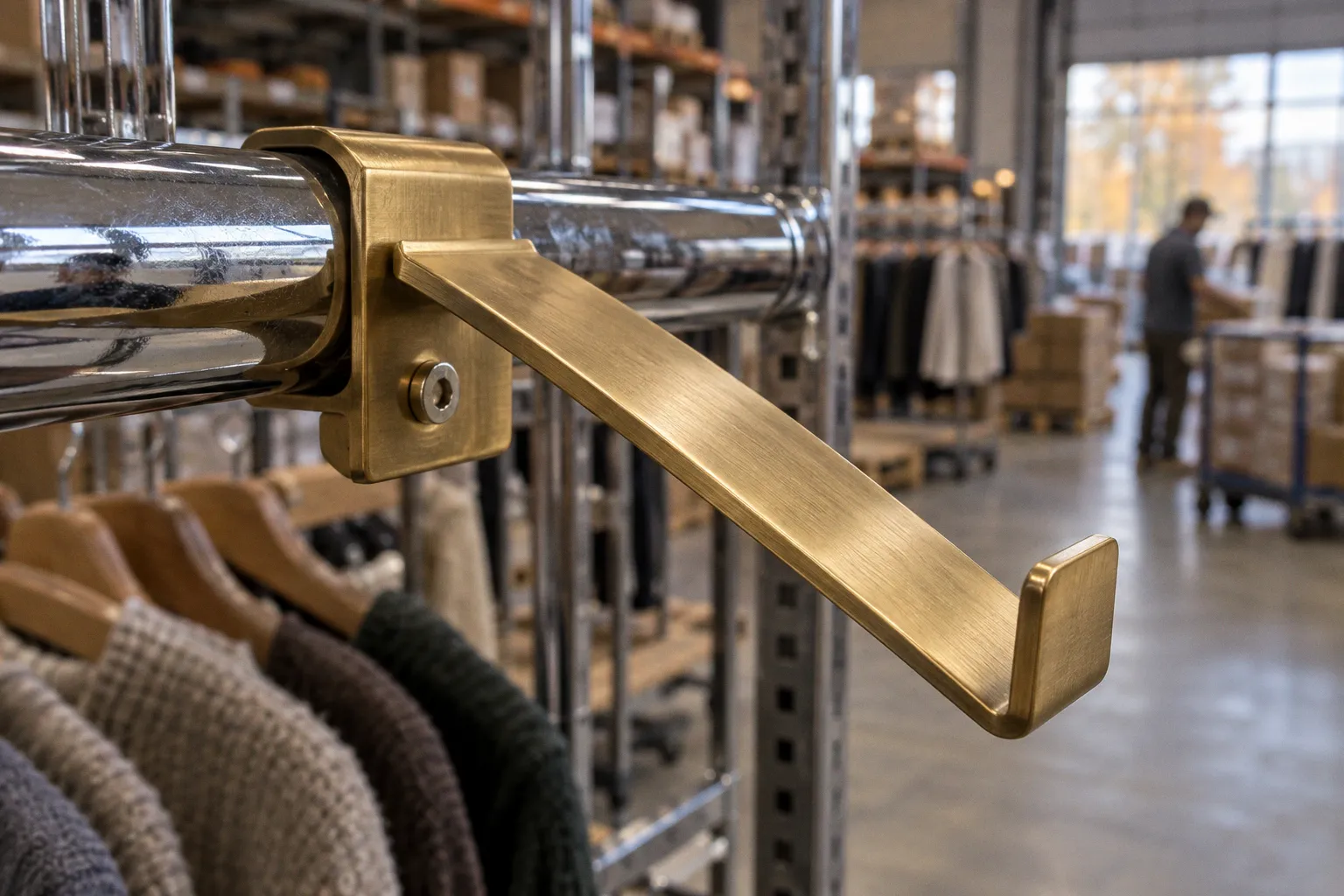 Brushed brass or chrome plating: choosing the right rack finish