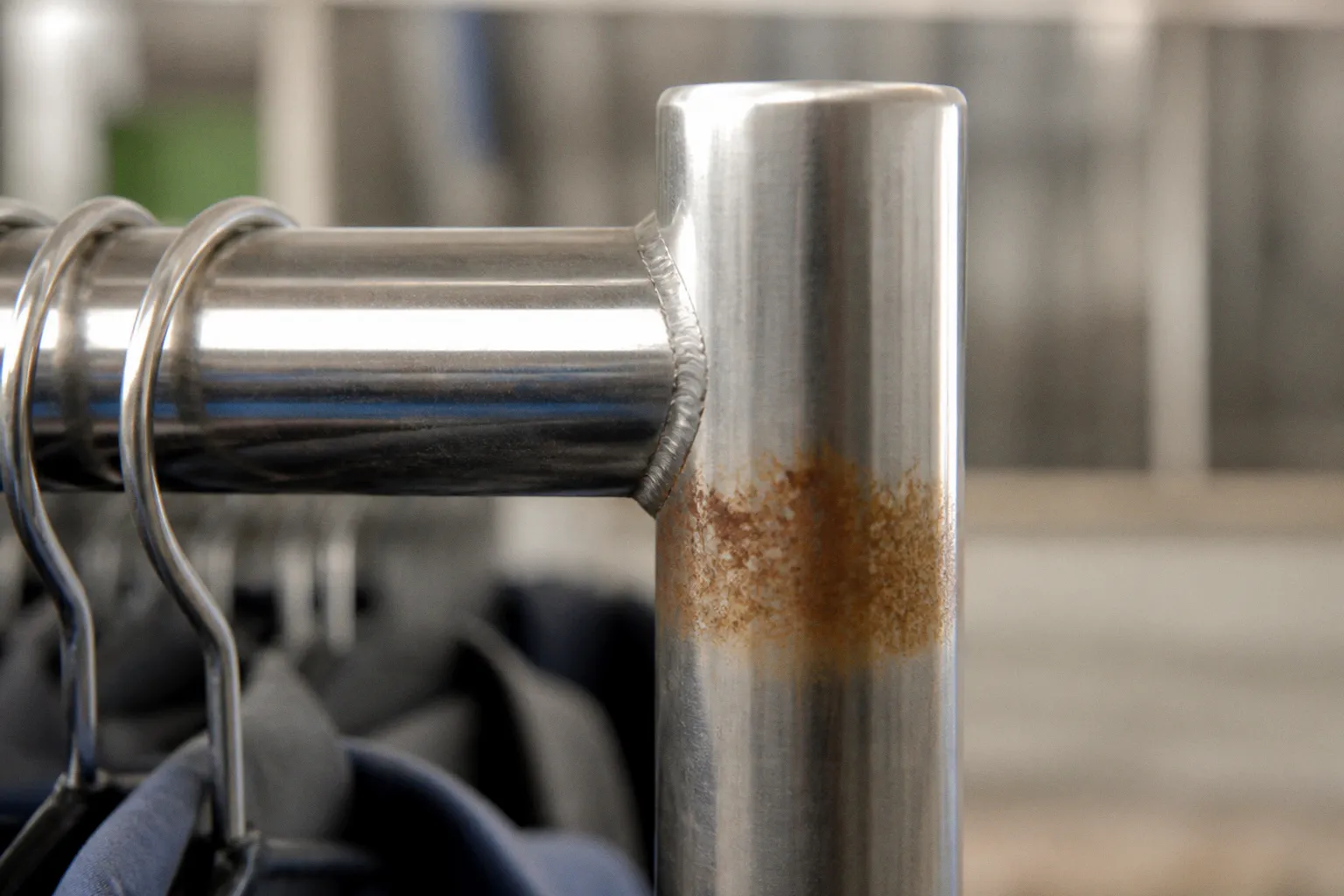 Clear coat on raw steel racks: does it stop rust?