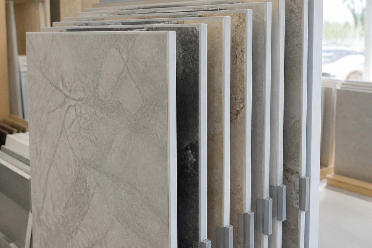 Evaluating the 60-Degree Sliding Tile Rack for Modern Showroom Layouts
