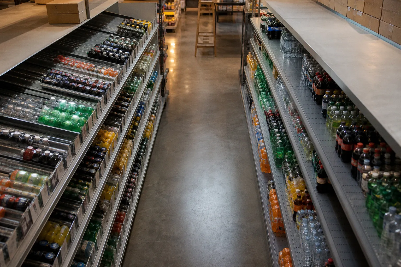 Gravity flow racks vs static shelves for retail