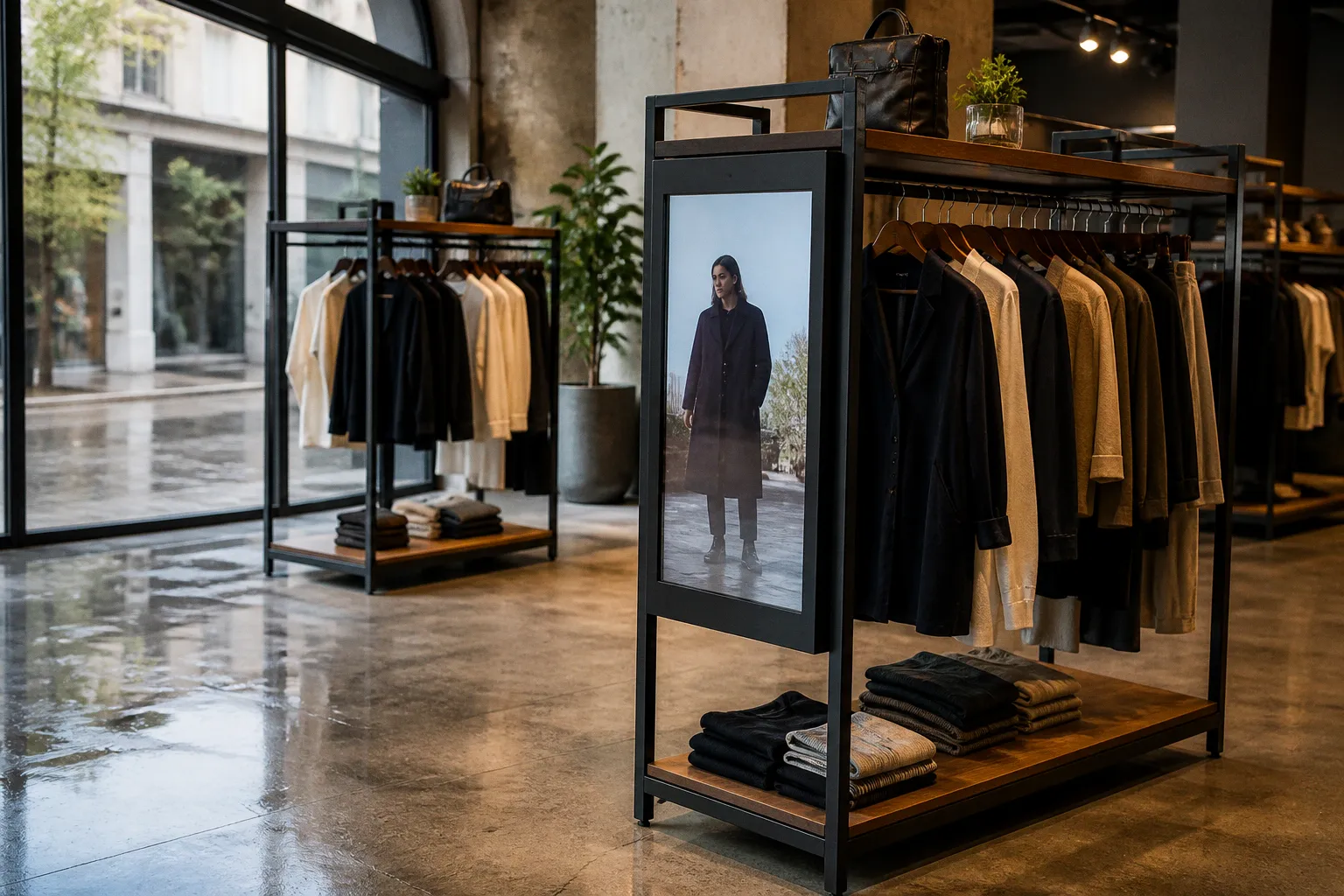 Integrating Digital Displays into Modern Retail Fixtures and Garment Racks