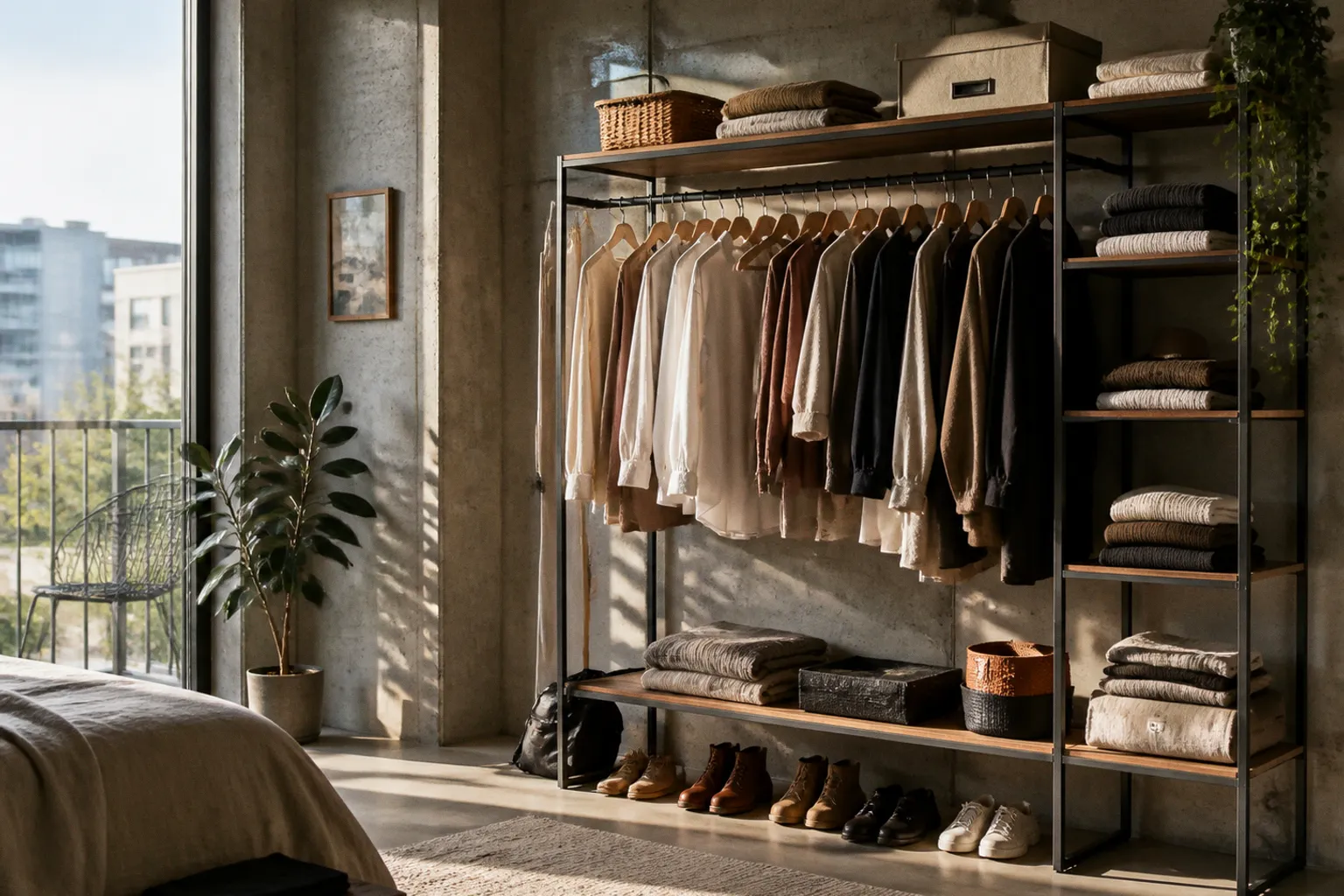 Open wardrobe systems: four paths for bedroom storage