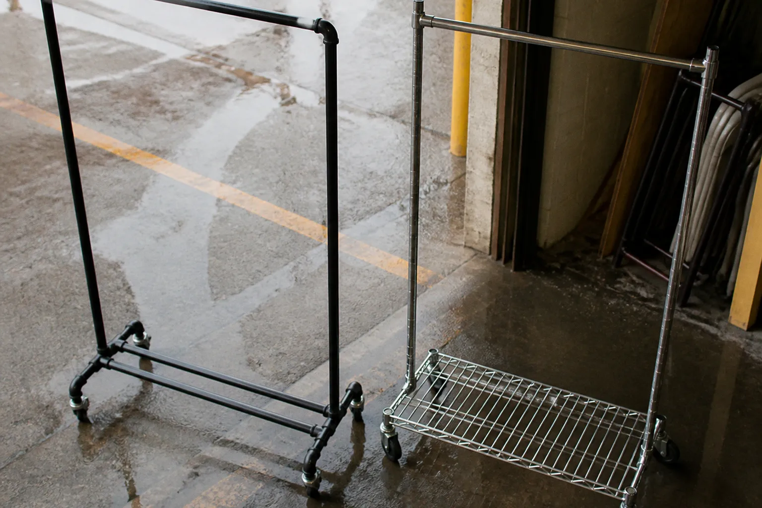Pipe Racks vs Wire Garment Racks: Stockroom Storage