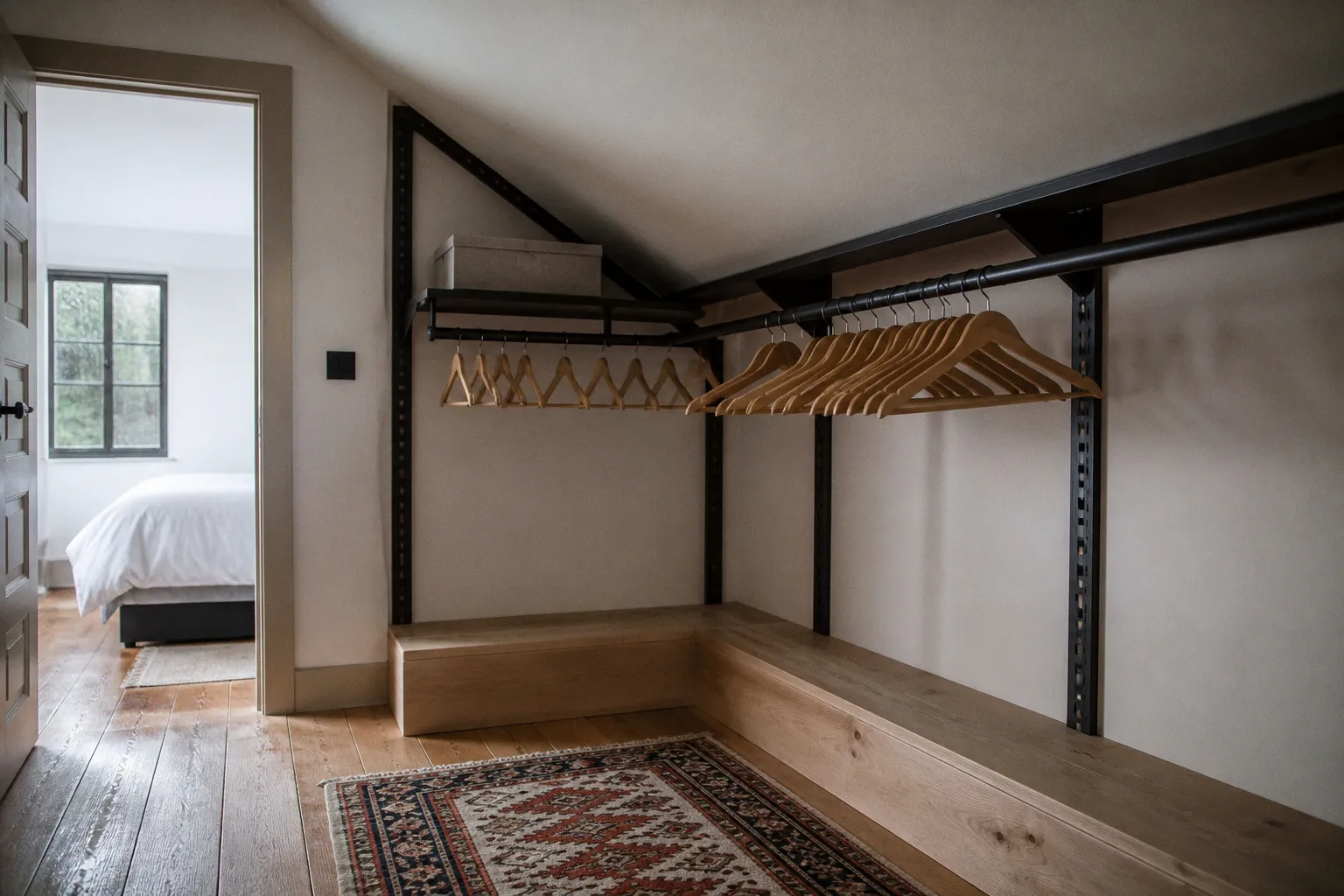 Sloped ceiling closet racks: layout planning milestones